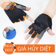 [RẺ VÔ ĐỊCH] Găng tay (bao tay) tập Gym, đi phượt, chống nắng cho nam và nữ ( ảnh thật phía sau )